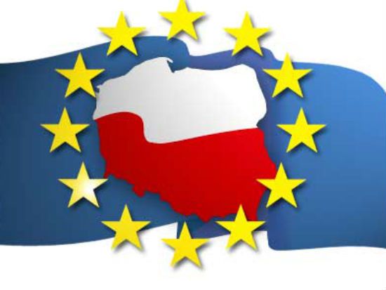flaga Polski i Unii